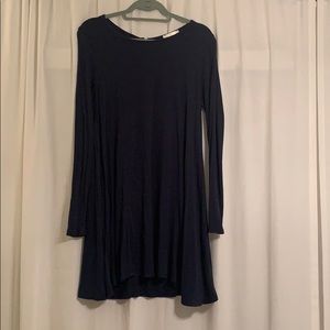 Navy long sleeved casual dress